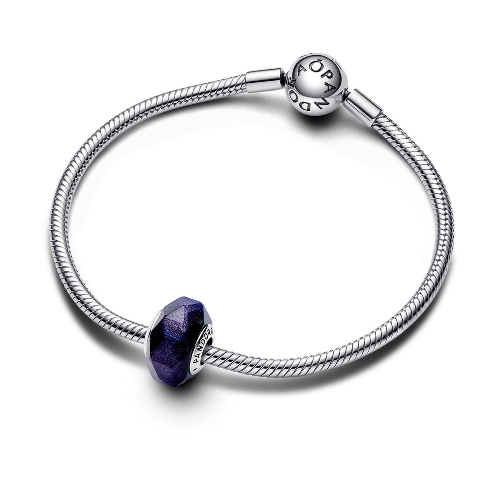 Faceted Blue Murano Glass Charm