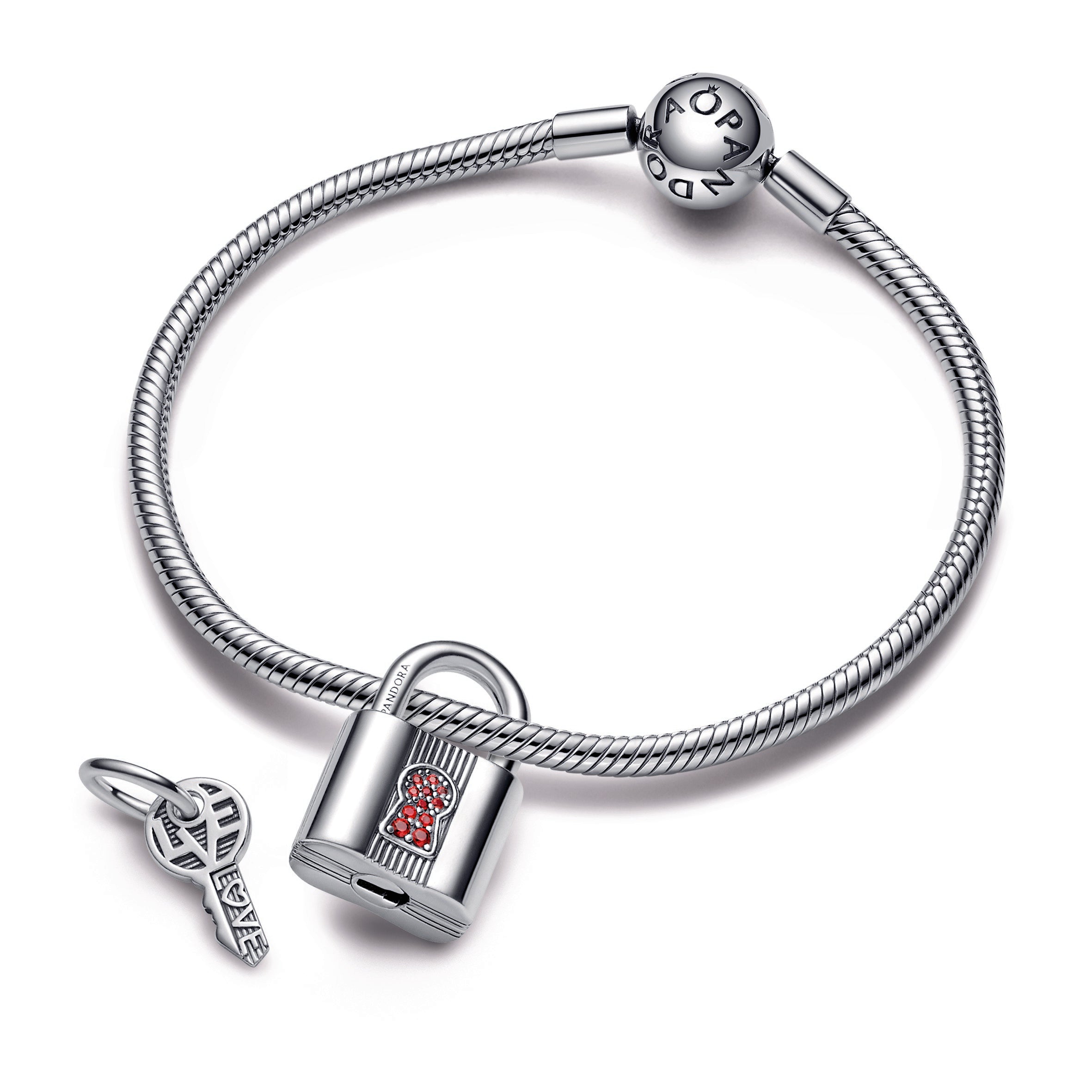 Padlock and Key Dangle Charm