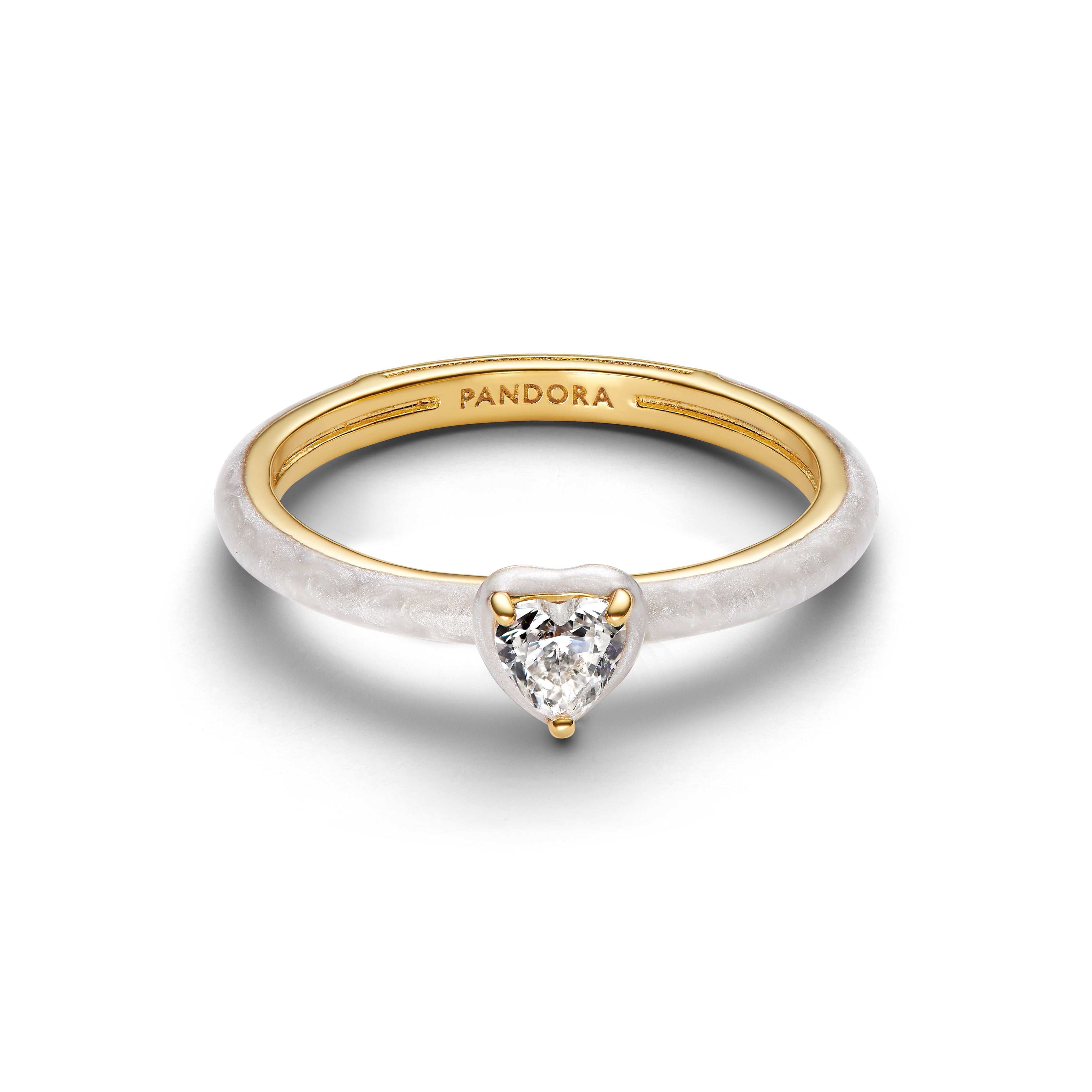 White Chakra Heart Ring