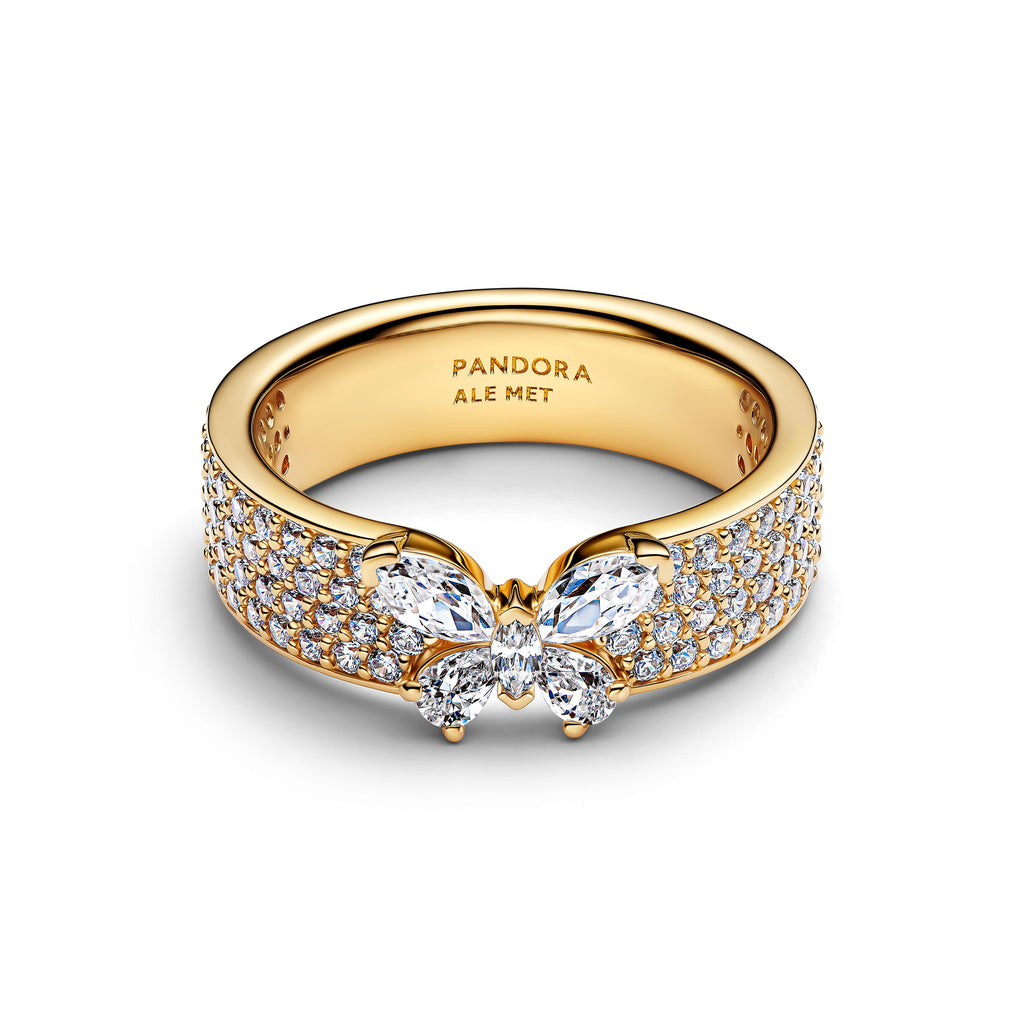 Sparkling Butterfly Bold Ring