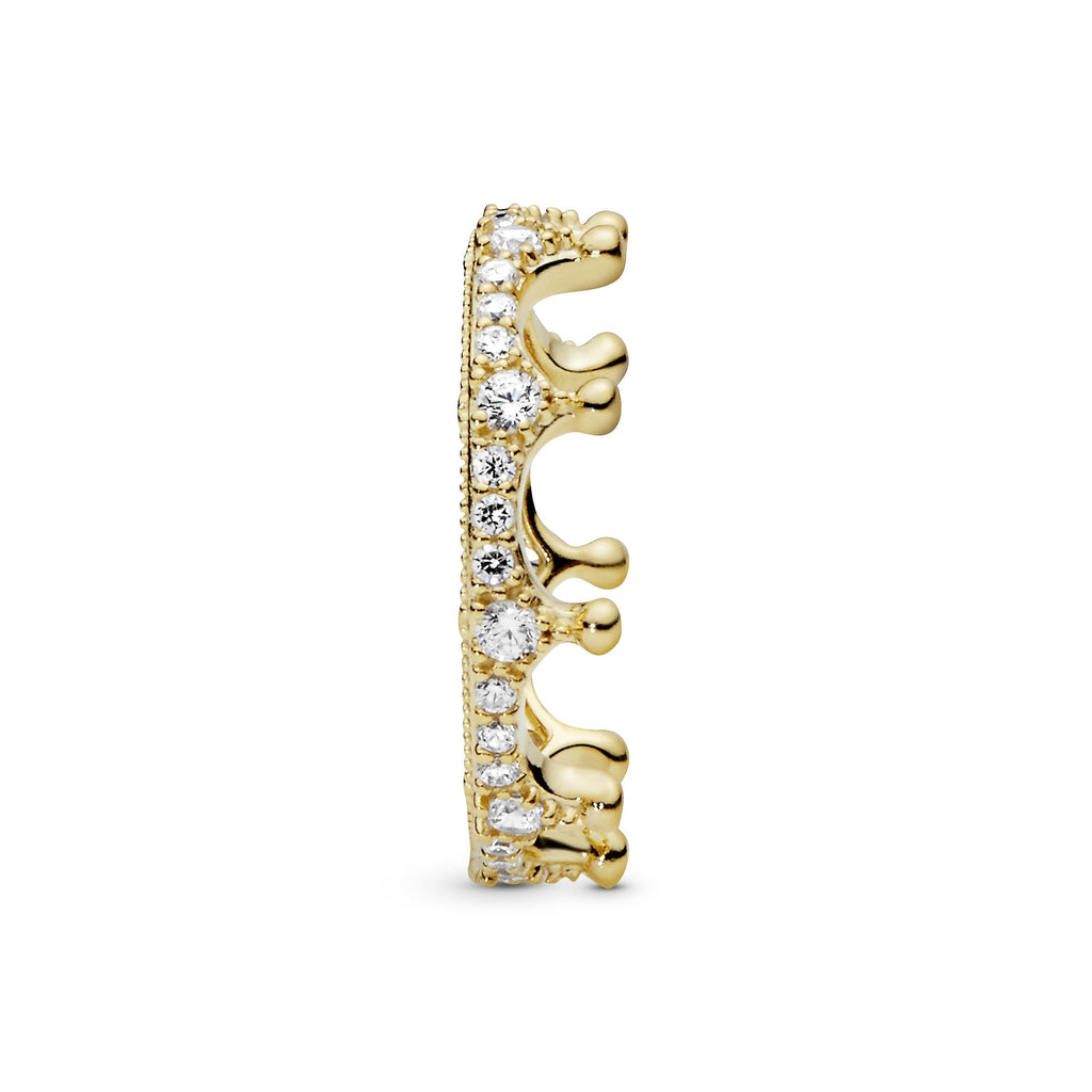 Clear Sparkling Crown Ring
