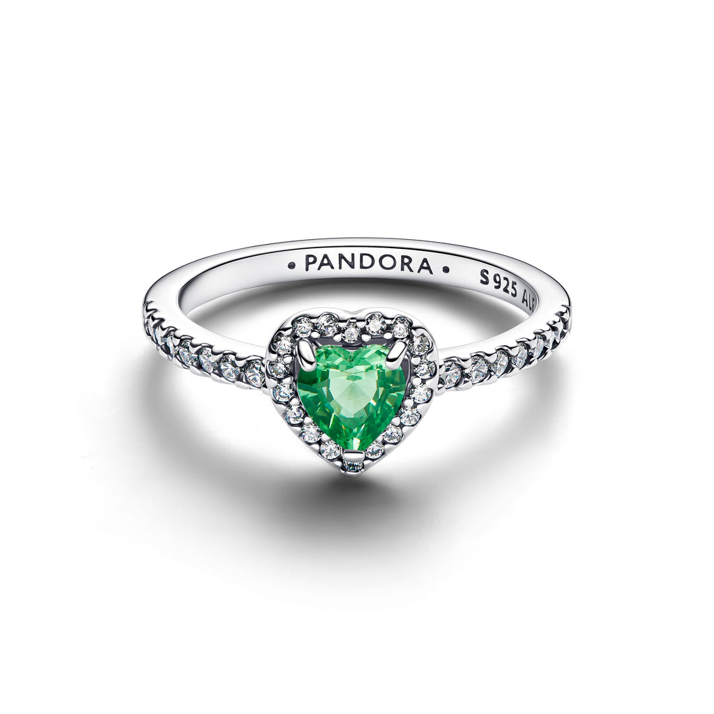 Elevated Mint Green Heart Ring