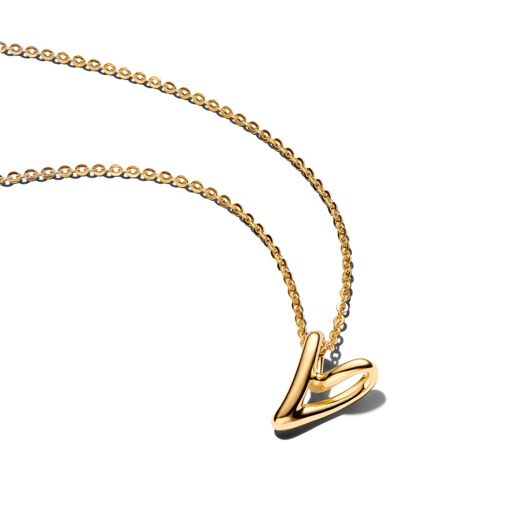 Organically Shaped Heart Small Pendant Necklace