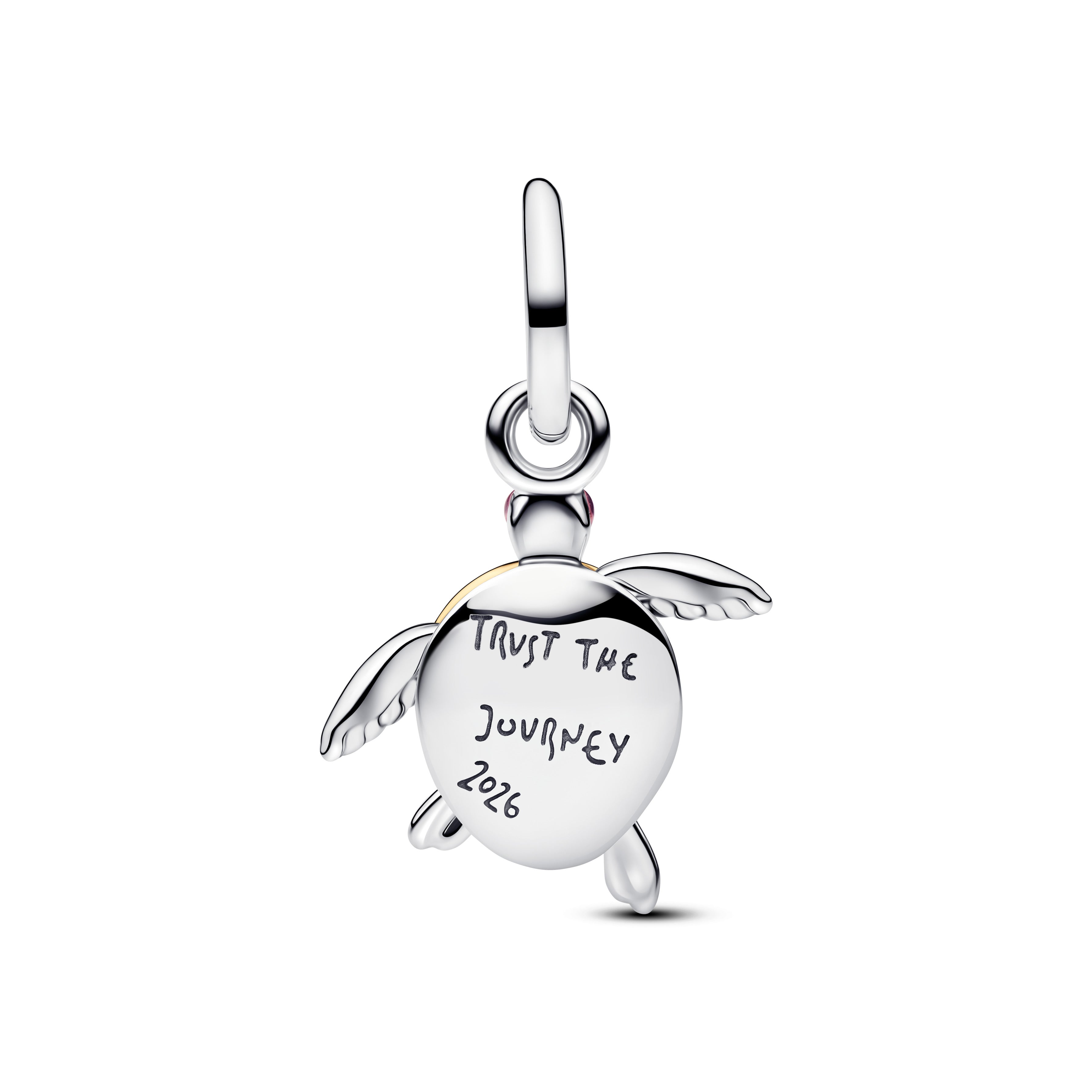2026 Pink Sea Turtle Lab-grown Diamond Dangle Charm