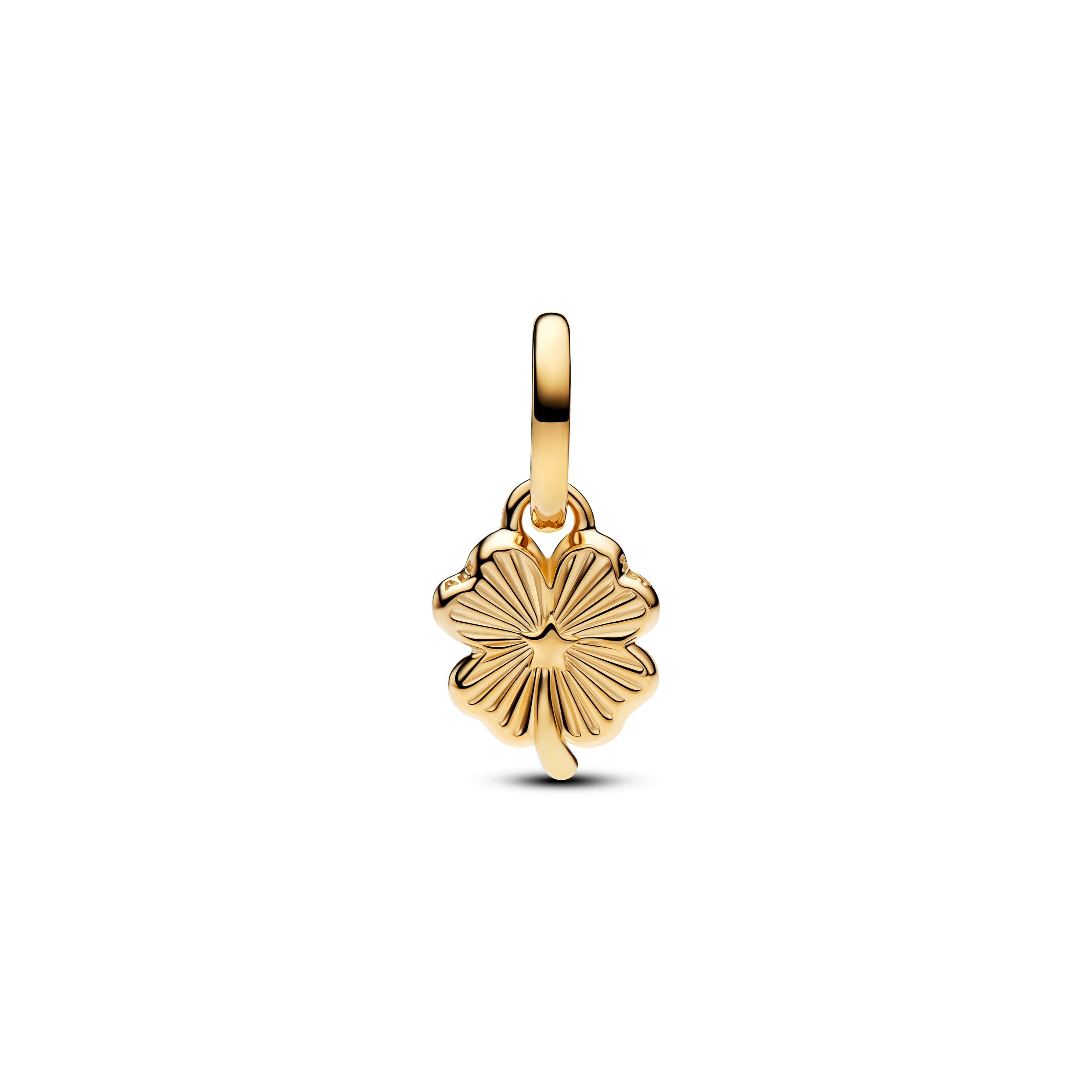 White Lucky Clover Dangle Charm