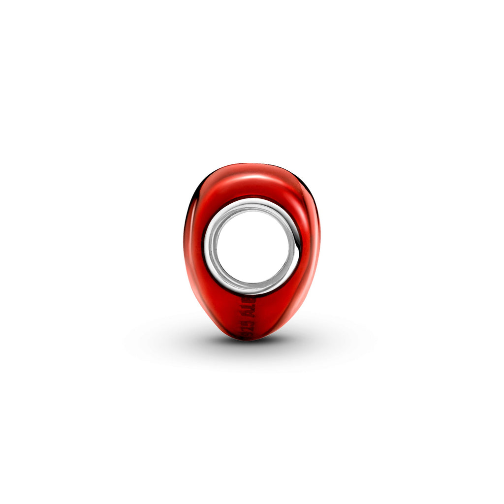 Metallic Red Heart Charm