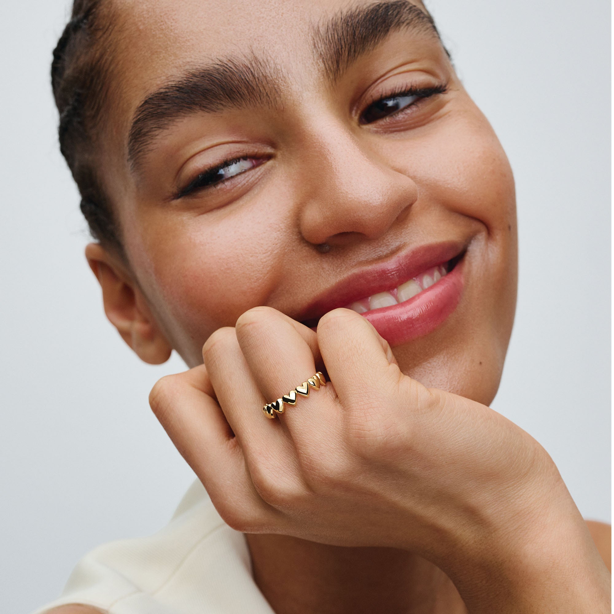 Row of Hearts Ring