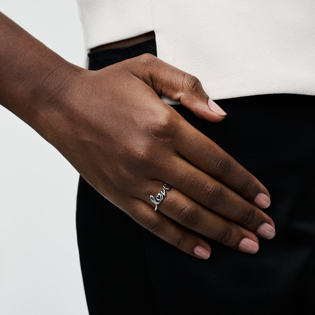 Handwritten Love Ring